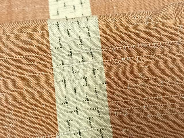 平和屋着物▽上質な紬 単衣 十字絣間道 正絹 逸品 未使用 AAAU8535fy