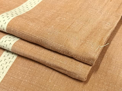 平和屋着物▽上質な紬 単衣 十字絣間道 正絹 逸品 未使用 AAAU8535fy
