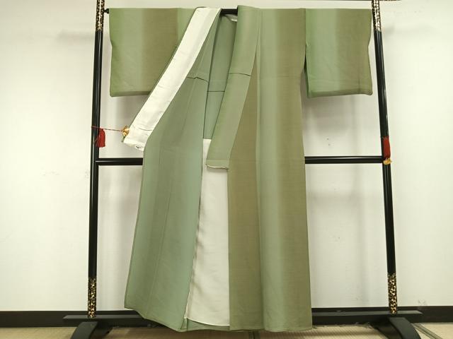 平和屋着物▽上質な小紋 単衣 縞 暈し染め 正絹 逸品 AAAU8544fy