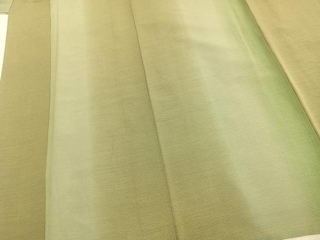 平和屋着物▽上質な小紋 単衣 縞 暈し染め 正絹 逸品 AAAU8544fy