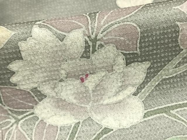 平和屋着物▽訪問着 単衣 枝花文 正絹 逸品 AAAU8546fy