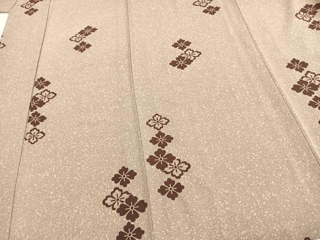 平和屋着物▽小紋 単衣 舞花文 洗える着物 AAAU8547fy