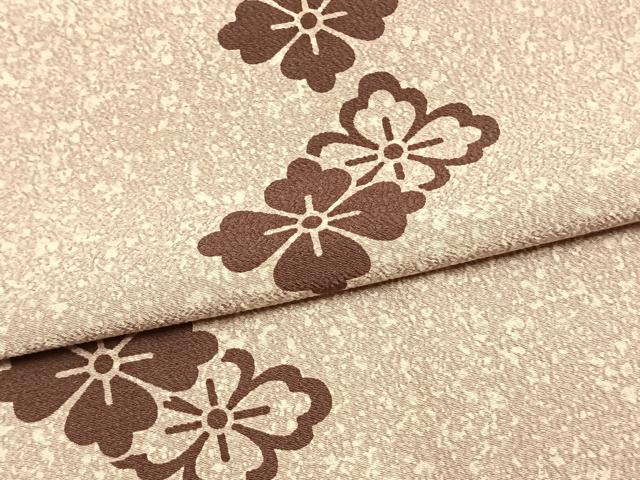 平和屋着物▽小紋 単衣 舞花文 洗える着物 AAAU8547fy