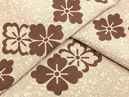 平和屋着物▽小紋 単衣 舞花文 洗える着物 AAAU8547fy