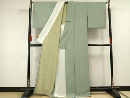 平和屋着物▽江戸小紋 単衣 鮫小紋柄 洗える着物 AAAU8549fy