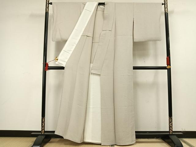 平和屋着物▽上質な色無地 単衣 白花色 正絹 逸品 AAAU8550fy