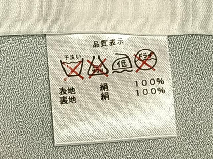 平和屋着物▽上質な色無地　単衣　月白色　正絹　逸品　AAAU8551fy