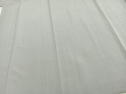 平和屋着物▽上質な色無地 単衣 牡丹鼠色 正絹 逸品 AAAU8554fy