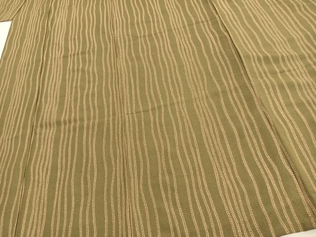 平和屋着物▽小紋 単衣 変わり縞 洗える着物 AAAU8572fy