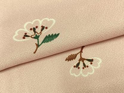 平和屋着物▽小紋 単衣 草花文 洗える着物 AAAU8573fy