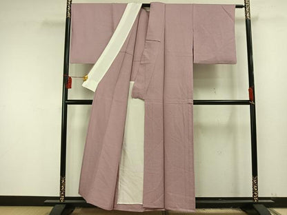 平和屋着物▽上質な色無地 単衣 撫子色 正絹 逸品 AAAU8580fy