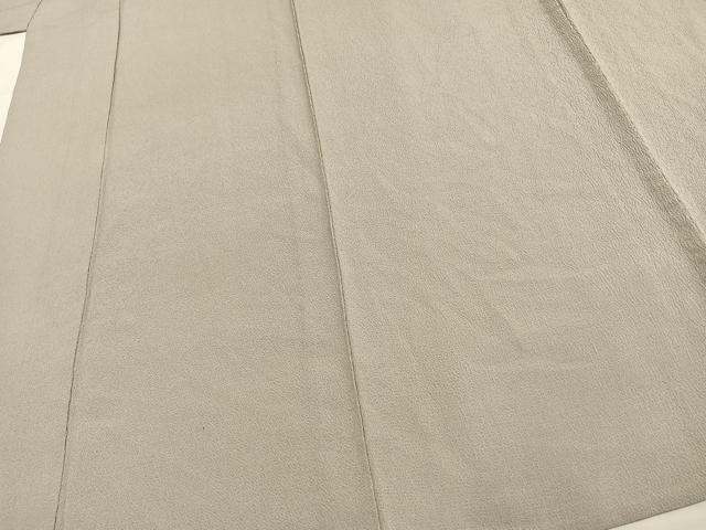 平和屋着物▽上質な色無地 単衣 薄雲鼠色 正絹 逸品 AAAU8581fy
