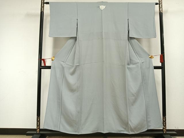 平和屋着物▽上質な色無地　単衣　月白色　正絹　逸品　未使用　AAAU8583fy