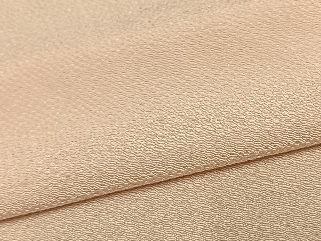 平和屋着物▽上質な色無地 単衣 薄卵色 鬼しぼ縮緬 正絹 逸品 AAAU8585fy