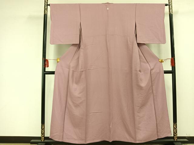 平和屋着物▽上質な色無地 単衣 紅藤色 正絹 逸品 AAAU8586fy