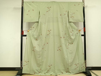平和屋着物▽小紋 単衣 玩具文 洗える着物 AAAU8591fy
