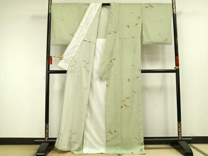 平和屋着物▽小紋 単衣 玩具文 洗える着物 AAAU8591fy