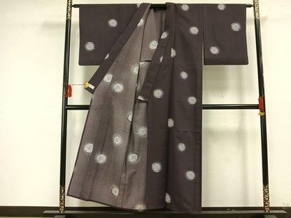 平和屋着物▽小紋 単衣 南天丸文 やまと誂製 洗える着物 AAAU8594fy