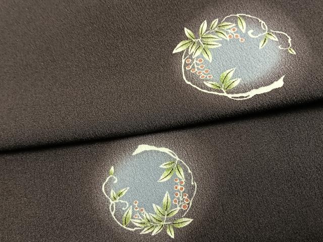 平和屋着物▽小紋 単衣 南天丸文 やまと誂製 洗える着物 AAAU8594fy