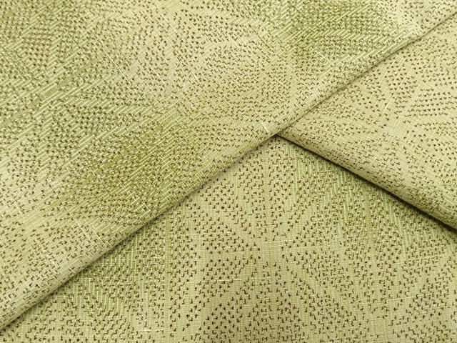平和屋着物▽上質な紬 単衣 麻の葉文様 正絹 逸品 未使用 AAAU8605fy