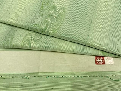 平和屋着物▽西陣 紬 単衣 流水文 反端付き 正絹 逸品 AAAU8609fy