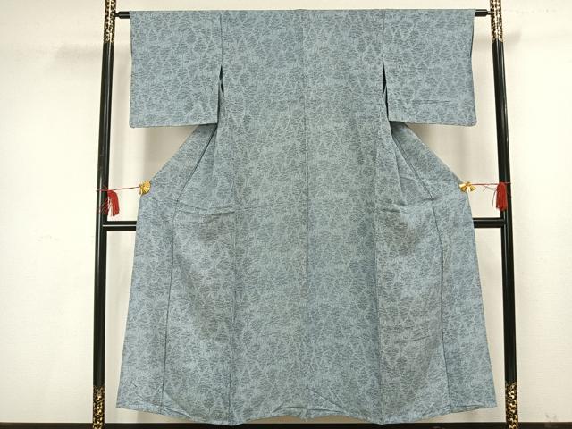 平和屋着物▽上質な小紋 単衣 樹林文 正絹 逸品 AAAU8610fy