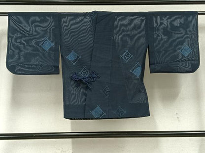 平和屋着物▽道中着 スリーシーズン 春夏秋 塵除け 菱文 正絹 逸品 AAAU8619fy