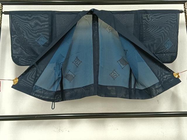 平和屋着物▽道中着 スリーシーズン 春夏秋 塵除け 菱文 正絹 逸品 AAAU8619fy