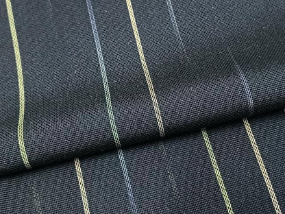 平和屋着物▽道行コート スリーシーズン 春夏秋 塵除け 縞 ロング丈 正絹 逸品 AAAU8623fy