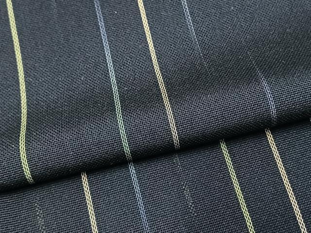 平和屋着物▽道行コート スリーシーズン 春夏秋 塵除け 縞 ロング丈 正絹 逸品 AAAU8623fy