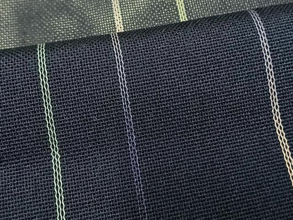 平和屋着物▽道行コート スリーシーズン 春夏秋 塵除け 縞 ロング丈 正絹 逸品 AAAU8623fy