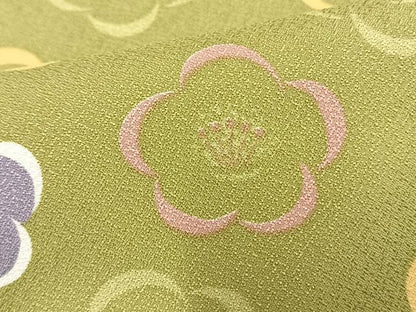 平和屋着物▽小紋 単衣 花尽くし 洗える着物 AAAU8628fy