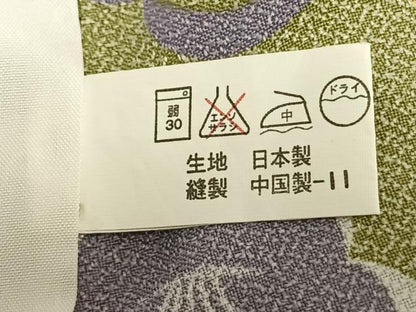 平和屋着物▽小紋 単衣 花尽くし 洗える着物 AAAU8628fy
