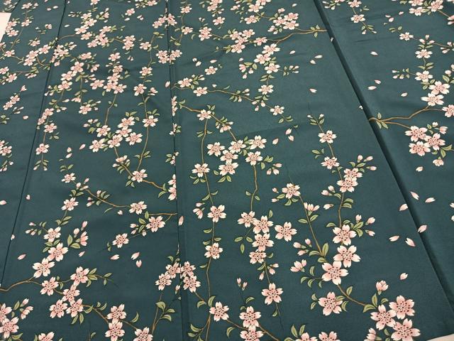平和屋着物▽小紋 単衣 枝花文 洗える着物 AAAU8630fy