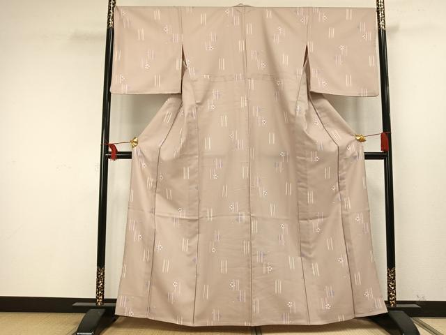 平和屋着物▽小紋 単衣 舞桜文 洗える着物 AAAU8631fy