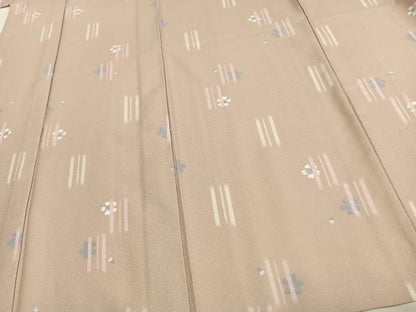 平和屋着物▽小紋 単衣 舞桜文 洗える着物 AAAU8631fy