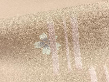 平和屋着物▽小紋 単衣 舞桜文 洗える着物 AAAU8631fy