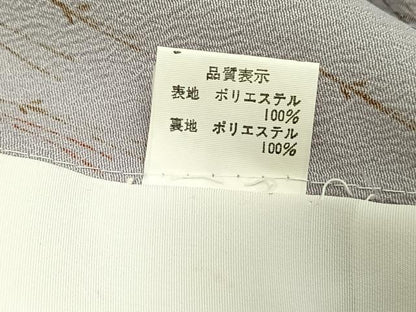 平和屋着物▽小紋　単衣　舞葉文　洗える着物　AABK4621cs