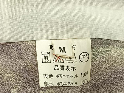 平和屋着物▽小紋 単衣 霞文 洗える着物 未使用 AAAU8637fy