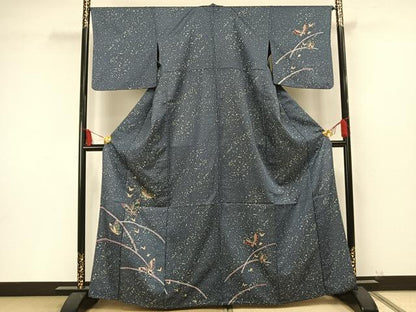 平和屋着物▽訪問着 単衣 舞蝶文 洗える着物 AAAU8645fy