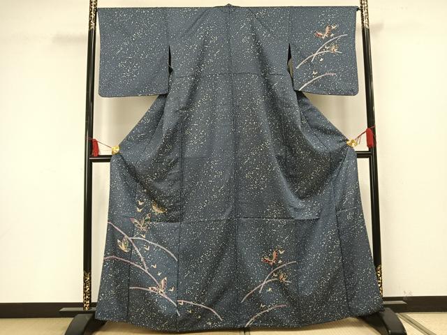平和屋着物▽訪問着 単衣 舞蝶文 洗える着物 AAAU8645fy