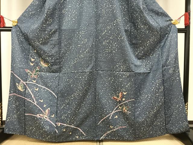 平和屋着物▽訪問着 単衣 舞蝶文 洗える着物 AAAU8645fy