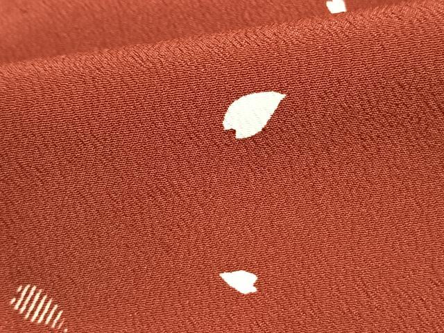 平和屋着物▽小紋　単衣　舞桜文　洗える着物　AAAU8646fy
