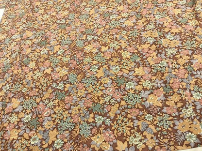 平和屋着物▽小紋 単衣 草花文 洗える着物 AAAU8653fy