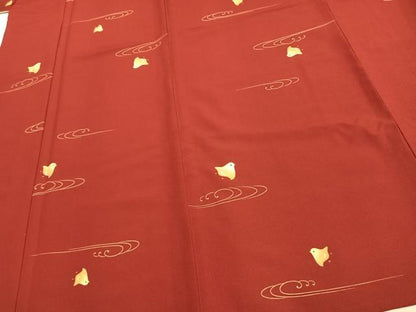 平和屋着物▽小紋 単衣 千鳥 洗える着物 AAAU8654fy