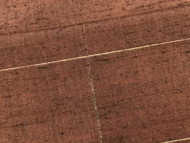 平和屋着物▽上質な紬 単衣 幾何学文様 正絹 逸品 AAAU8667fy