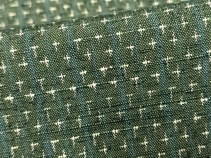 平和屋着物▽上質な紬　単衣　十字絣　正絹　逸品　AAAU8670fy