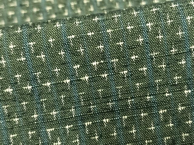 平和屋着物▽上質な紬　単衣　十字絣　正絹　逸品　AAAU8670fy