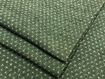 平和屋着物▽上質な紬　単衣　十字絣　正絹　逸品　AAAU8670fy