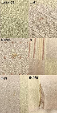 平和屋着物▽小紋 単衣 市松文様 洗える着物 AAAU8676fy